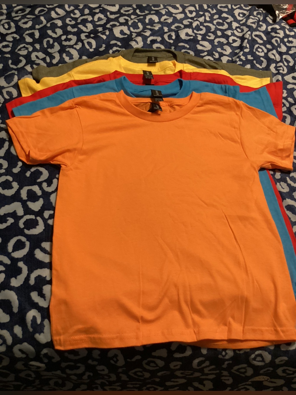 Gildan Bright Orange Kids Short Sleeve Tee